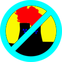 download Nuclear Power No Thanks clipart image with 180 hue color