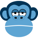 download Mono Monkey clipart image with 180 hue color
