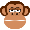 download Mono Monkey clipart image with 0 hue color