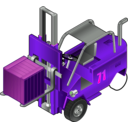 download Forklift Truck clipart image with 270 hue color