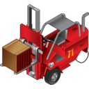 download Forklift Truck clipart image with 0 hue color