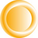 3d Orange Circular Button