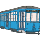 download Milan Streetcar clipart image with 180 hue color