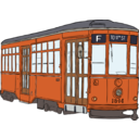 download Milan Streetcar clipart image with 0 hue color