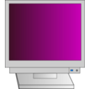download Crt Monitor With Power Light clipart image with 90 hue color