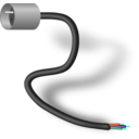 download Cable With Connector clipart image with 135 hue color