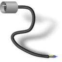 download Cable With Connector clipart image with 180 hue color