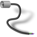 download Cable With Connector clipart image with 225 hue color
