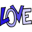 download Love Text clipart image with 270 hue color