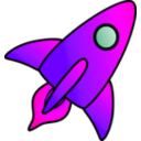 download Rocket Picture clipart image with 270 hue color