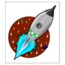 download Cartoon Rocket clipart image with 135 hue color