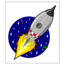 download Cartoon Rocket clipart image with 0 hue color