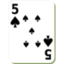 download White Deck 5 Of Spades clipart image with 45 hue color