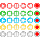 download Playback Buttons clipart image with 0 hue color