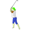 download Golfer clipart image with 45 hue color