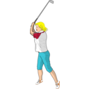 download Golfer clipart image with 0 hue color