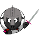 download Knight Sheep clipart image with 270 hue color