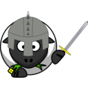 download Knight Sheep clipart image with 0 hue color