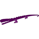 download Crocodile clipart image with 180 hue color