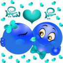 download Loving Couple Smiley Emoticon clipart image with 180 hue color