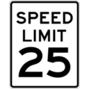 download Speed Limit 25 clipart image with 0 hue color