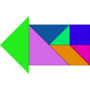 download Tangram clipart image with 90 hue color