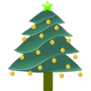 download Lightly Decorated Evergreen 01 clipart image with 45 hue color