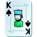 download Ornamental Deck King Of Spades clipart image with 135 hue color