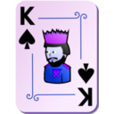 download Ornamental Deck King Of Spades clipart image with 225 hue color