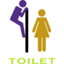 download Toilet Sign clipart image with 45 hue color