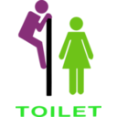 download Toilet Sign clipart image with 90 hue color