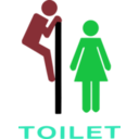 download Toilet Sign clipart image with 135 hue color