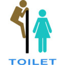 download Toilet Sign clipart image with 180 hue color
