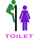 download Toilet Sign clipart image with 270 hue color