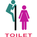 download Toilet Sign clipart image with 315 hue color