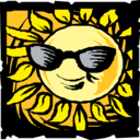 download Sun In Shades clipart image with 0 hue color