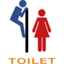 download Toilet Sign clipart image with 0 hue color