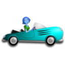 download Blonde Female Driver clipart image with 180 hue color