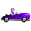 download Blonde Female Driver clipart image with 270 hue color