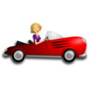 download Blonde Female Driver clipart image with 0 hue color