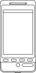 Android Phone Line Art