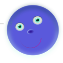 download Round Purple Face clipart image with 315 hue color