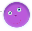 Round Purple Face