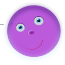 download Round Purple Face clipart image with 0 hue color