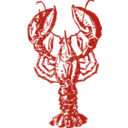 download Lobster clipart image with 0 hue color