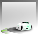 download Turning Car clipart image with 90 hue color