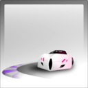 download Turning Car clipart image with 270 hue color