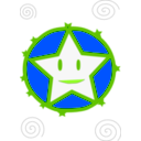 download Smiling Star clipart image with 90 hue color