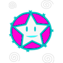 download Smiling Star clipart image with 180 hue color