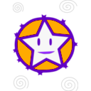 download Smiling Star clipart image with 270 hue color